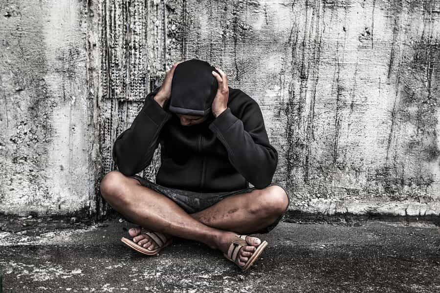 man having negative side effects from long term use of ketamine