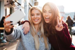 women taking a  selfie doesn't display the true picture of them